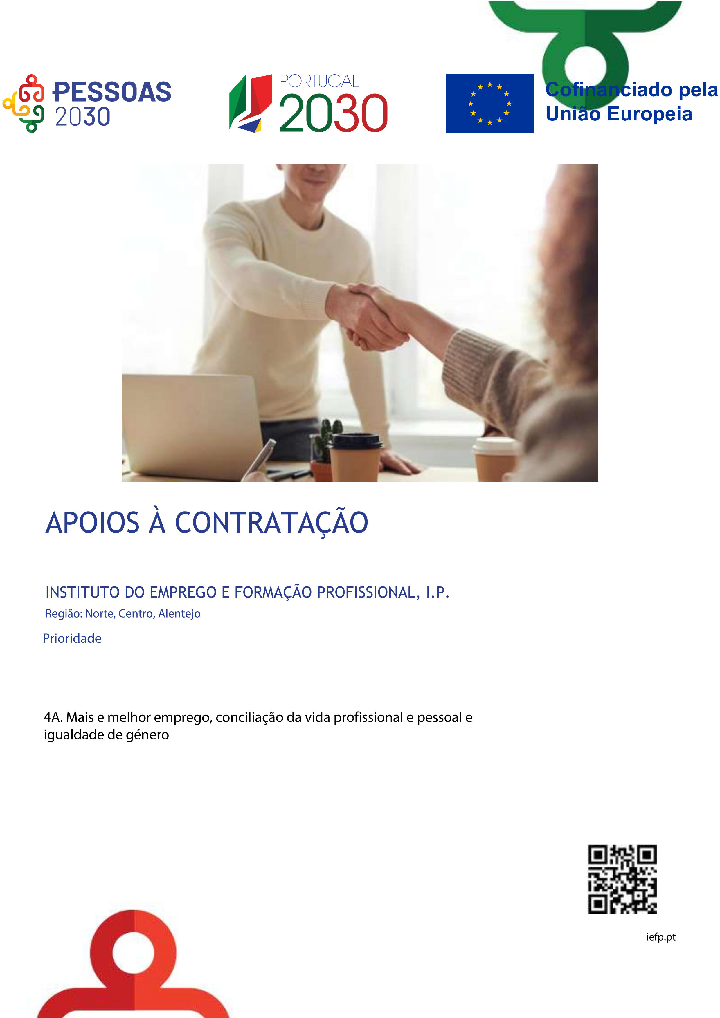 Cartaz IEFP — Medidas de Apoio ao Emprego